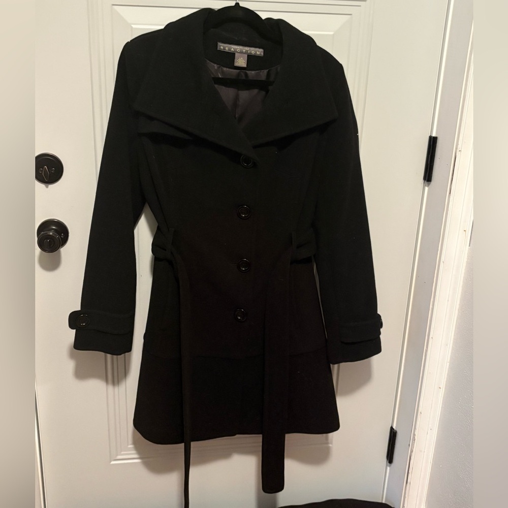 Kenneth Cole Black Trench Coat